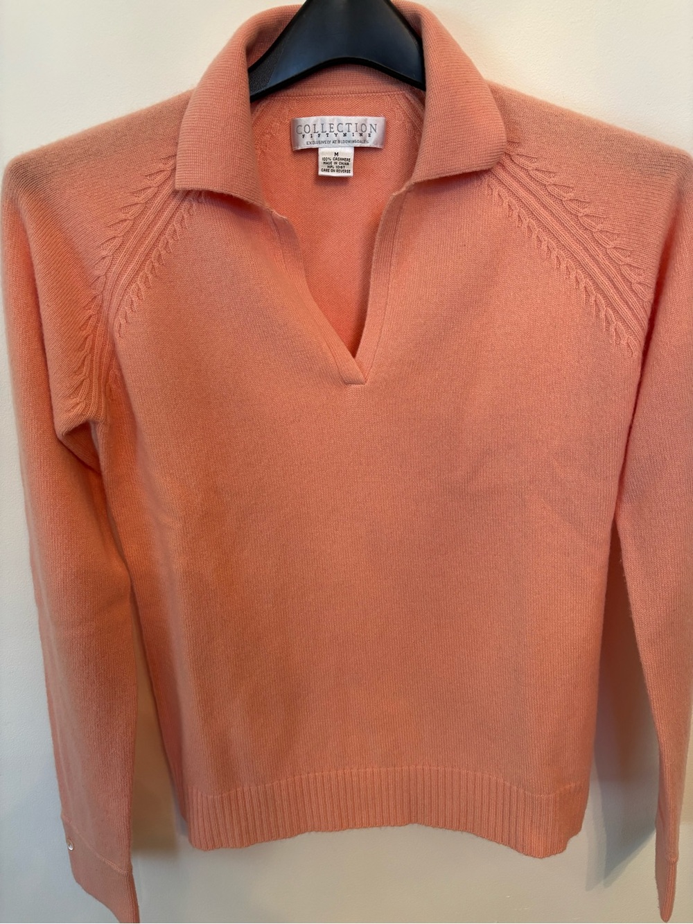 Coral V-Neck Polo Sweater